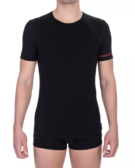 Bikkembergs Black Cotton Men T-Shirt