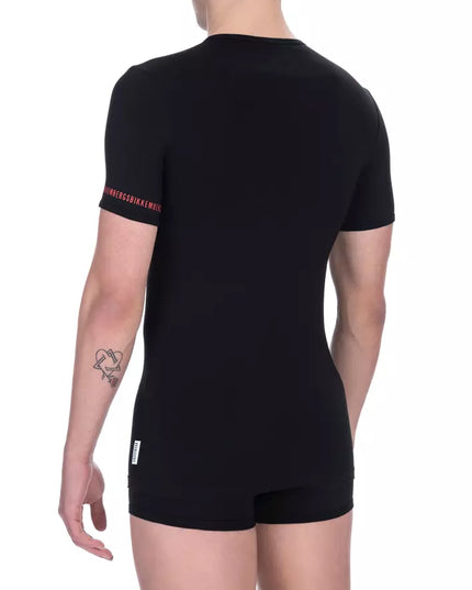 Bikkembergs Black Cotton Men T-Shirt