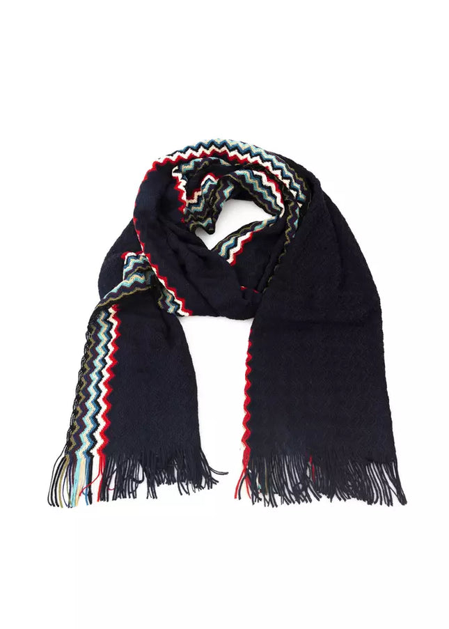 Missoni Black Wool Men Scarf