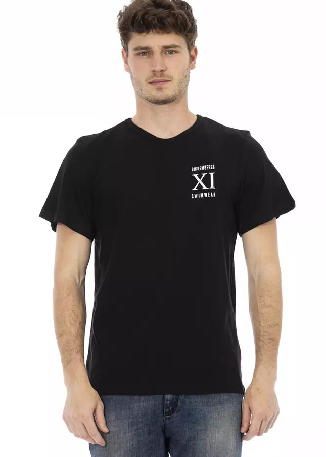 Bikkembergs Black Cotton Men T-Shirt