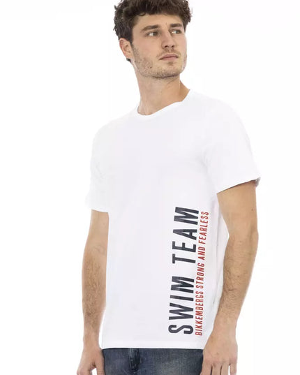 Bikkembergs White Cotton Men T-Shirt