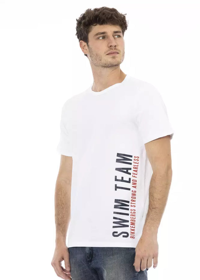 Bikkembergs White Cotton Men T-Shirt