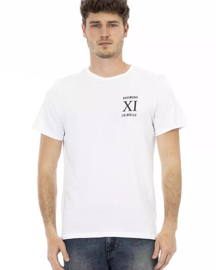 Bikkembergs White Cotton Men T-Shirt