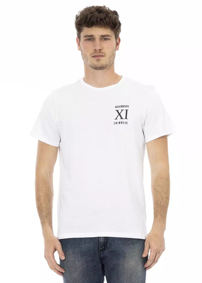 Bikkembergs White Cotton Men T-Shirt