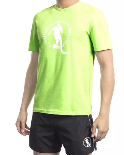 Bikkembergs Green Cotton Men T-Shirt