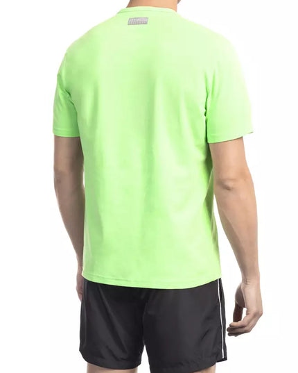 Bikkembergs Green Cotton Men T-Shirt