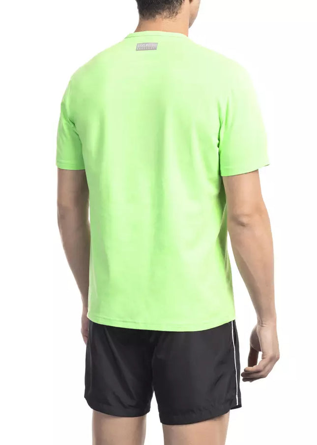 Bikkembergs Green Cotton Men T-Shirt