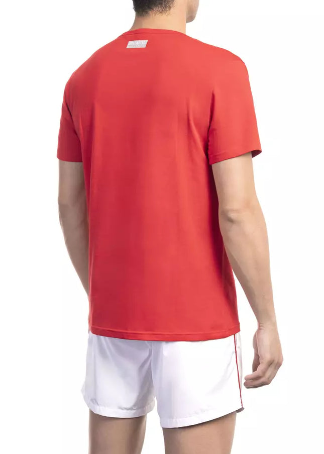 Bikkembergs Red Cotton Men T-Shirt