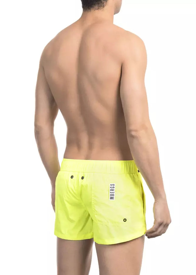 Bikkembergs Yellow Polyamide Men Swim Shorts