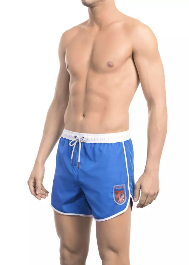 Bikkembergs Blue Polyester Men Swim Short