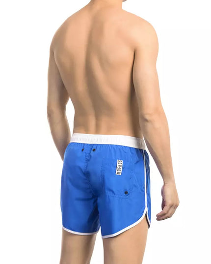 Bikkembergs Blue Polyester Men Swim Short