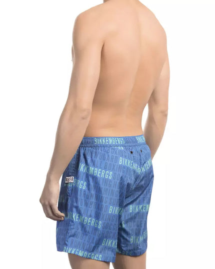 Bikkembergs Blue Polyester Men Swim Short