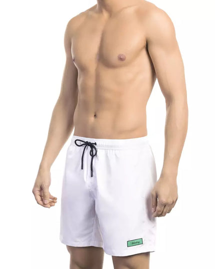 Bikkembergs White Polyester Men Swim Short