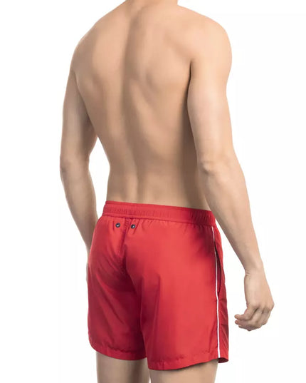 Bikkembergs Red Polyester Men Swim Short