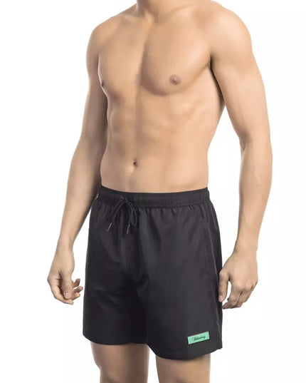 Bikkembergs Black Polyester Men Swim Short