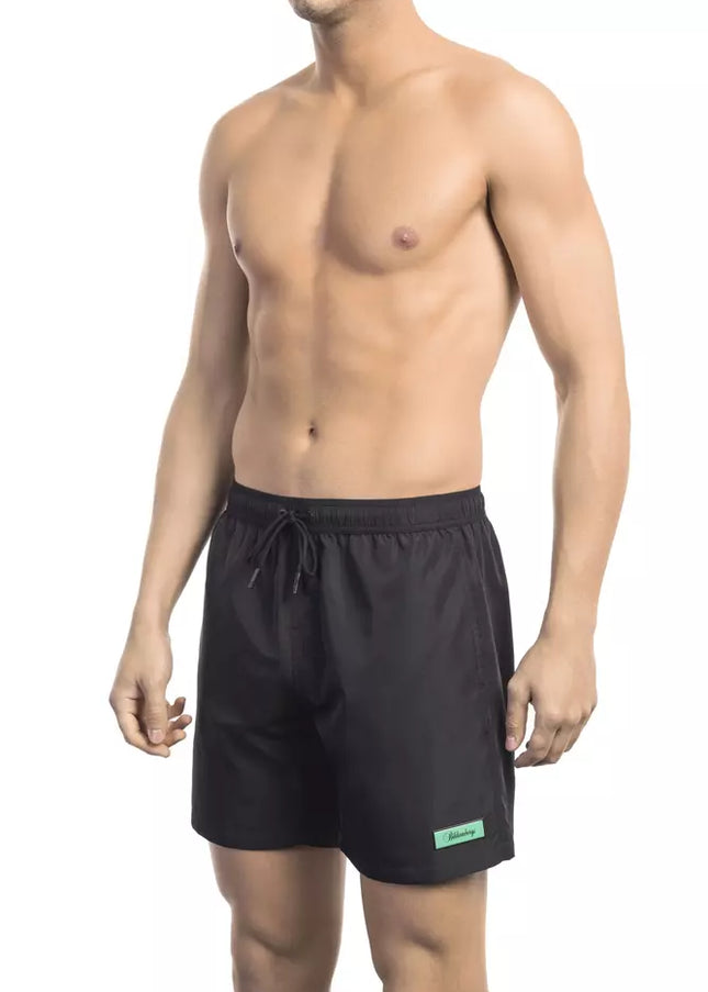 Bikkembergs Black Polyester Men Swim Short