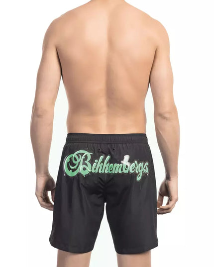 Bikkembergs Black Polyester Men Swim Short