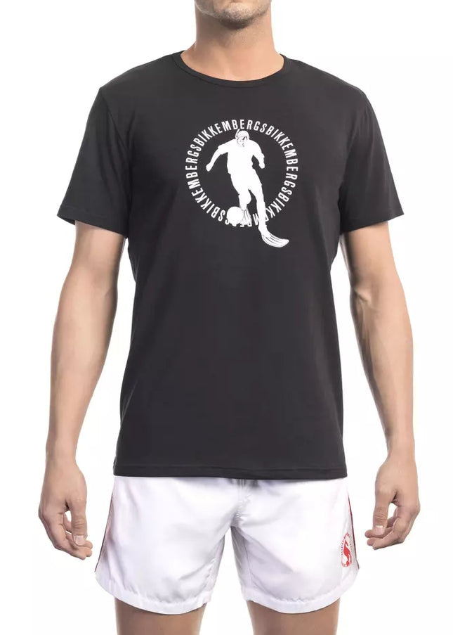 Bikkembergs Black Cotton Men T-Shirt