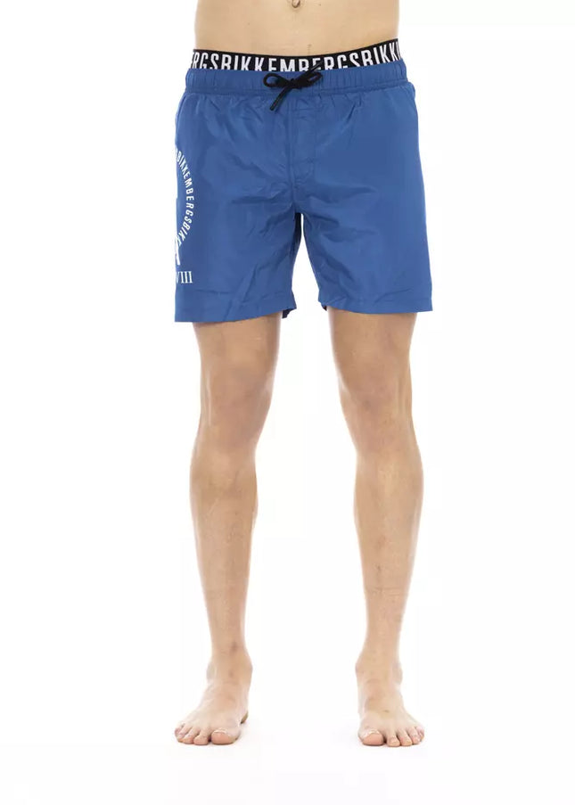 Bikkembergs Blue Polyester Men Swim Short