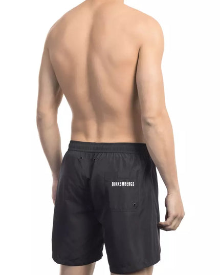 Bikkembergs Black Polyester Men Swim Short