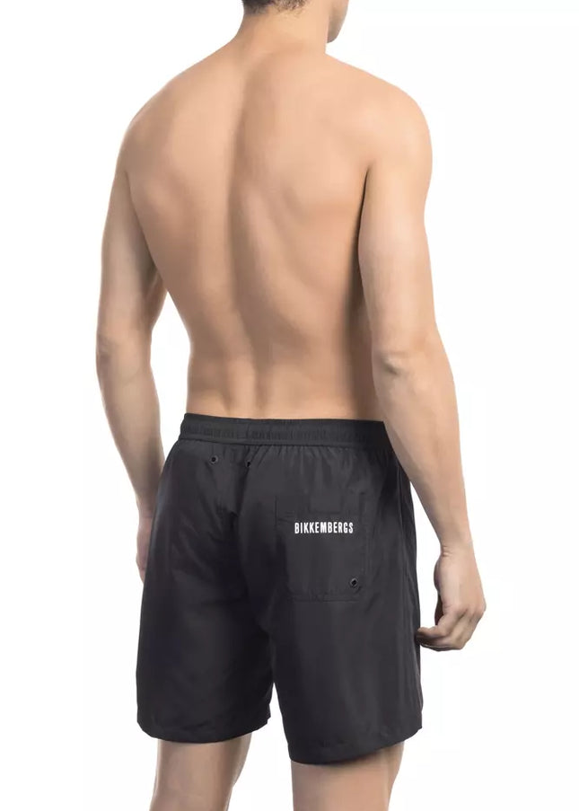 Bikkembergs Black Polyester Men Swim Short