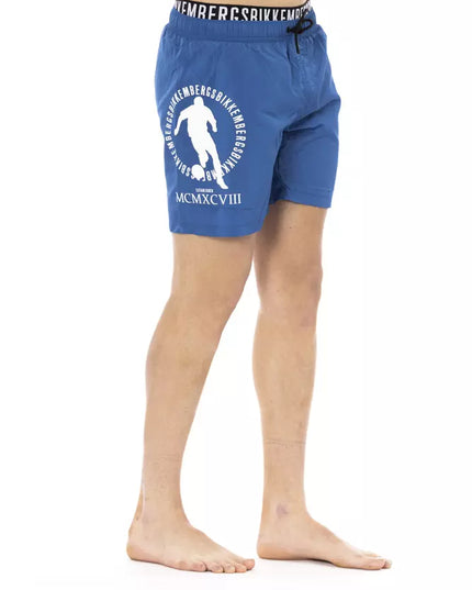 Bikkembergs Blue Polyester Men Swim Short