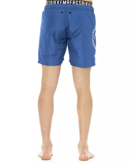 Bikkembergs Blue Polyester Men Swim Short