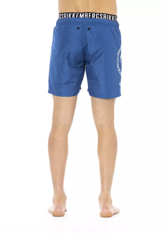 Bikkembergs Blue Polyester Men Swim Short