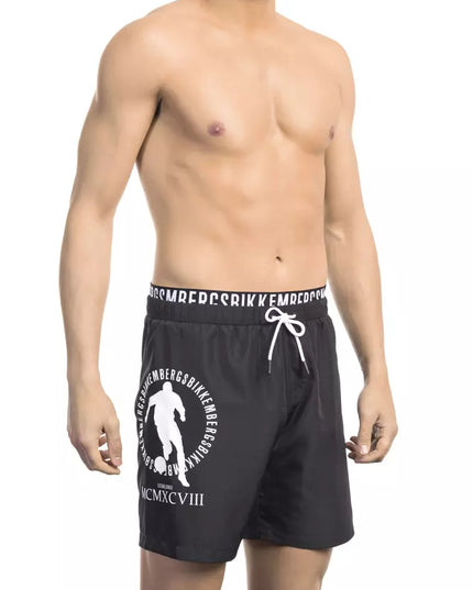 Bikkembergs Black Polyester Men Swim Short