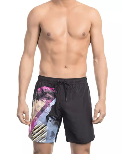 Bikkembergs Black Polyester Men Swim Short