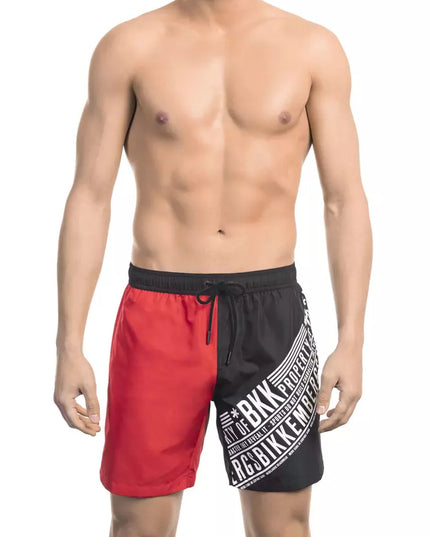 Bikkembergs Red Polyester Men Swim Short