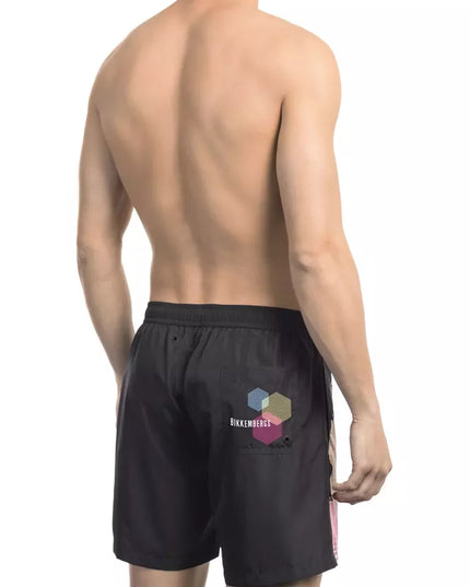 Bikkembergs Black Polyester Men Swim Short