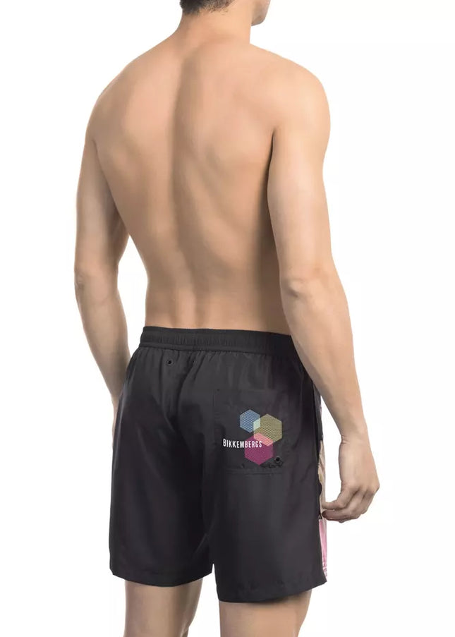 Bikkembergs Black Polyester Men Swim Short