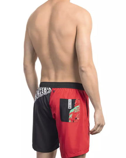 Bikkembergs Red Polyester Men Swim Short