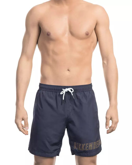 Bikkembergs Blue Polyester Men Swim Short