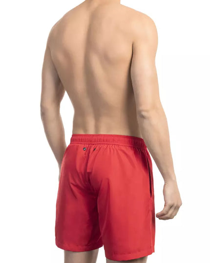 Bikkembergs Red Polyester Men Swim Short