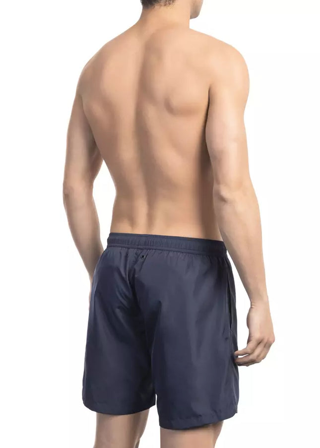 Bikkembergs Blue Polyester Men Swim Short