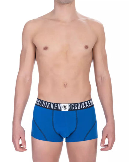 Bikkembergs Blue Cotton Men Underwear Trunk