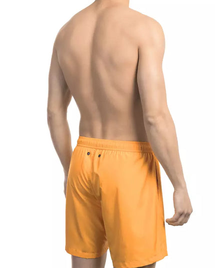 Bikkembergs Orange Polyester Men Swim Short