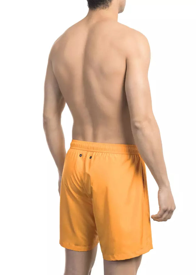 Bikkembergs Orange Polyester Men Swim Short