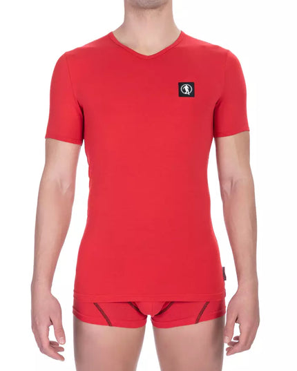 Bikkembergs Red Cotton Men T-Shirt