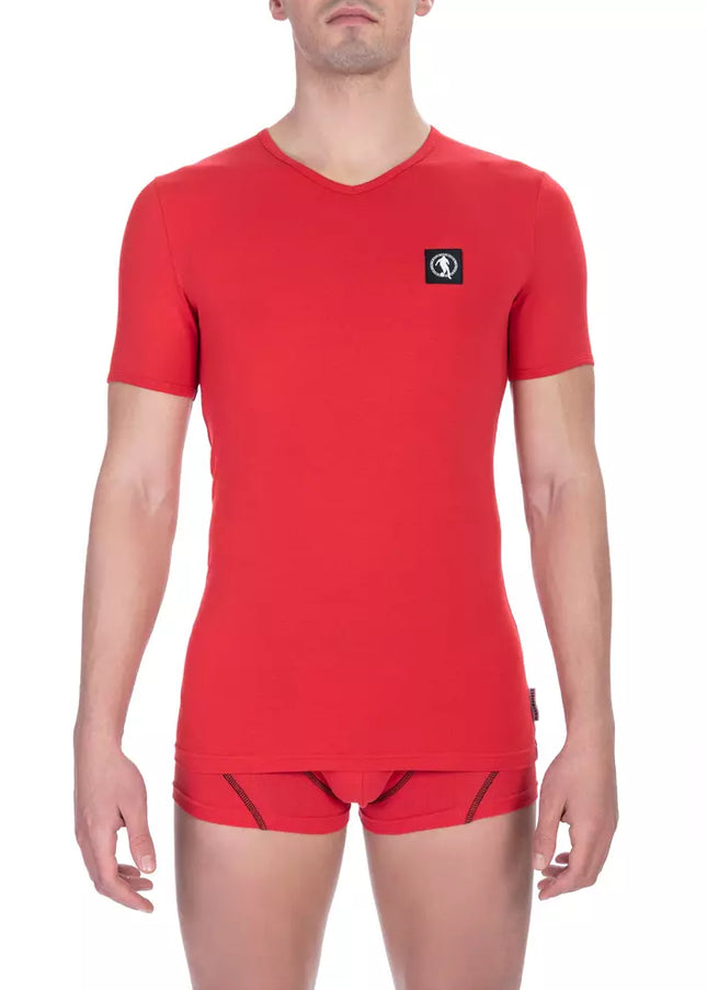 Bikkembergs Red Cotton Men T-Shirt