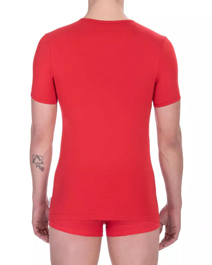 Bikkembergs Red Cotton Men T-Shirt