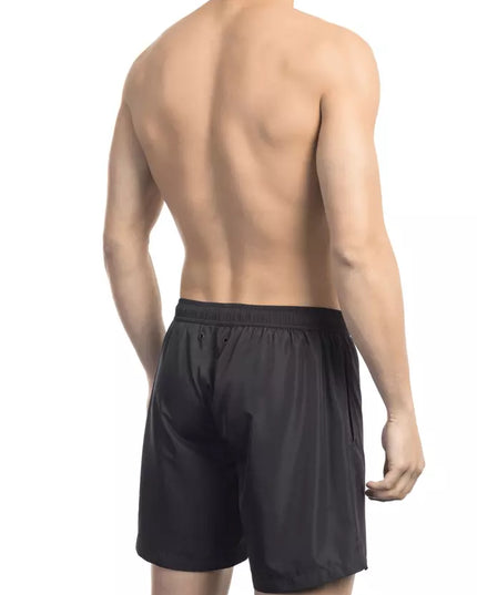 Bikkembergs Black Polyester Men Swim Shorts