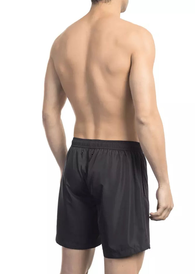 Bikkembergs Black Polyester Men Swim Shorts