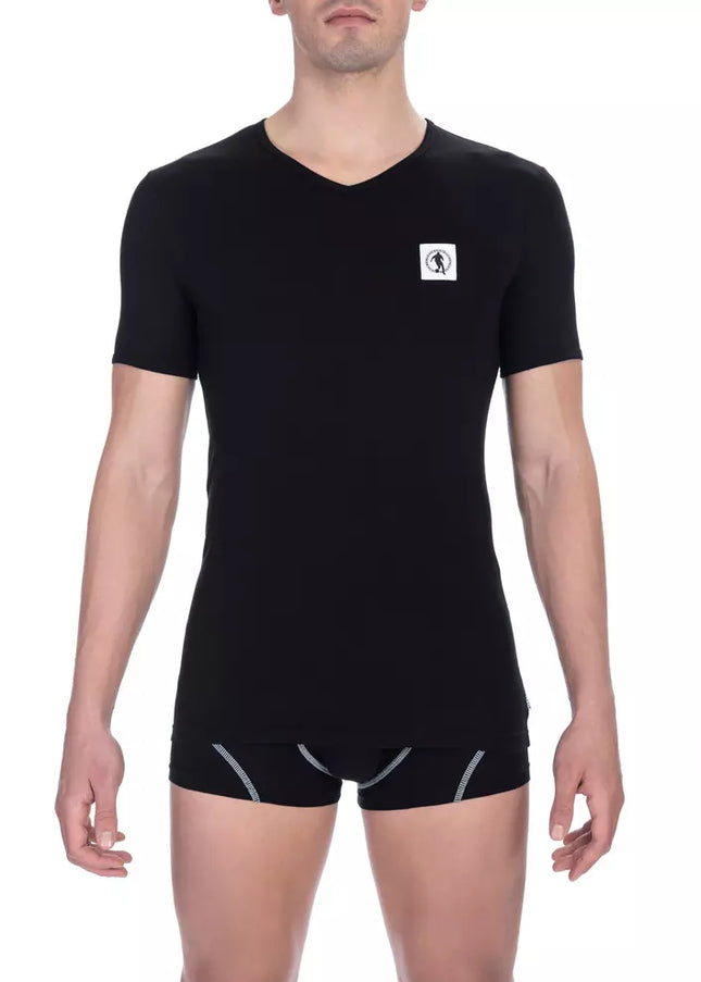 Bikkembergs Black Cotton Men T-Shirt