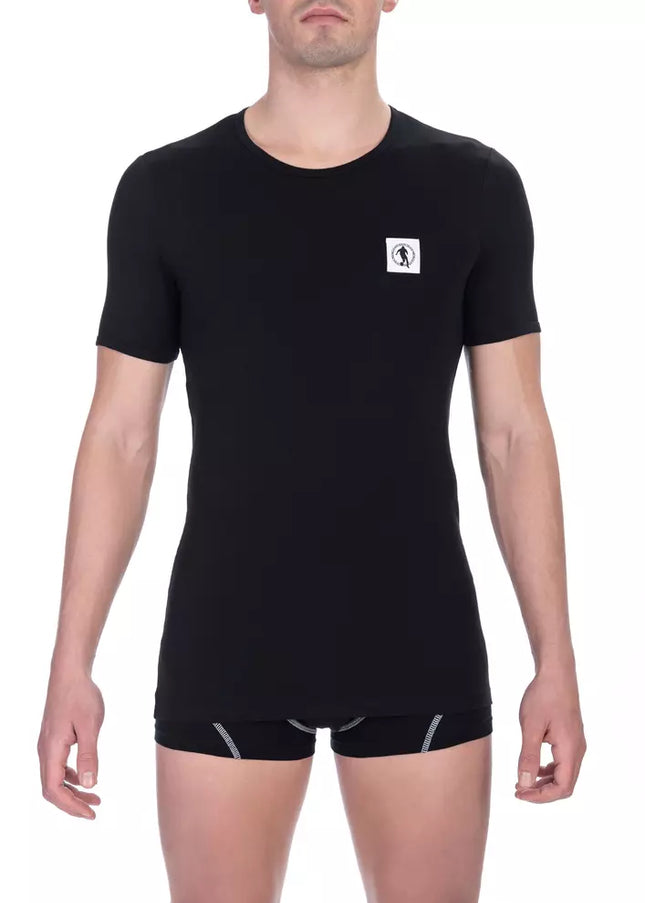 Bikkembergs Black Cotton Men T-Shirt