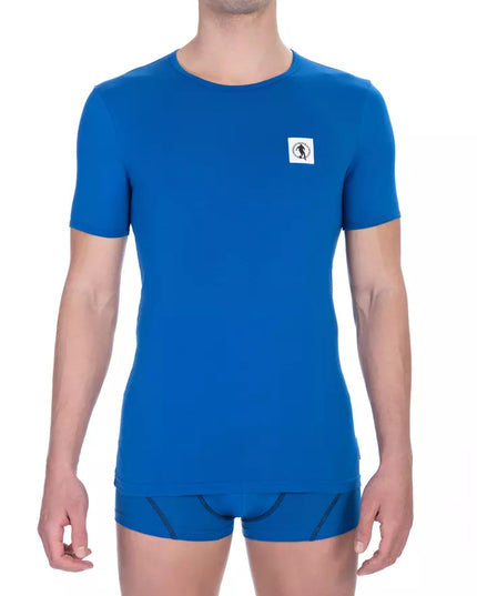 Bikkembergs Blue Cotton Men T-Shirt