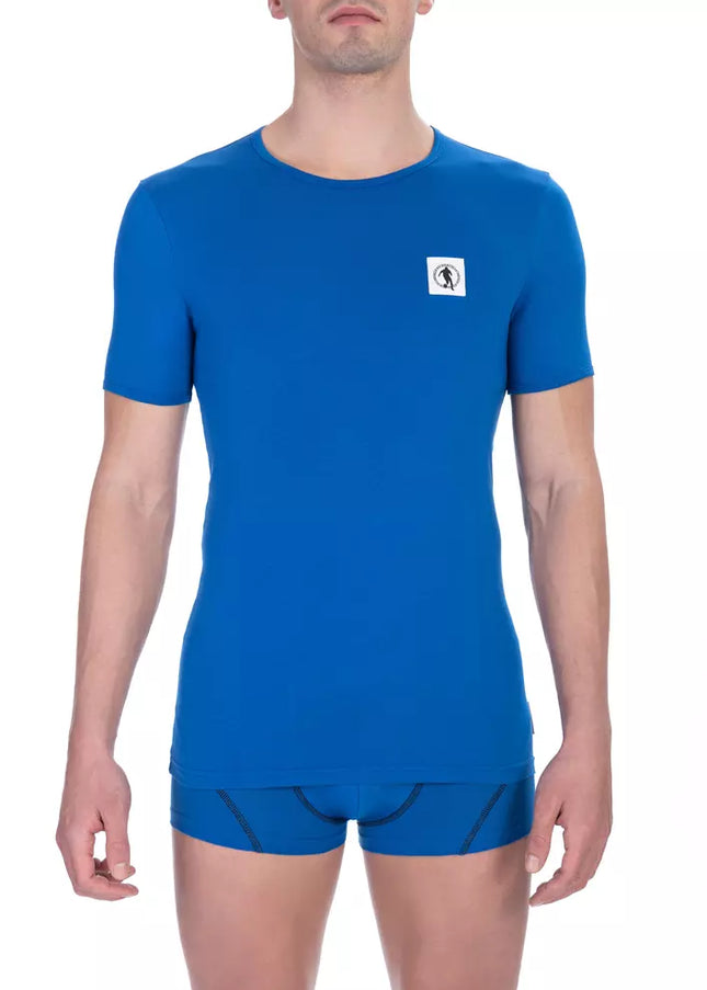 Bikkembergs Blue Cotton Men T-Shirt