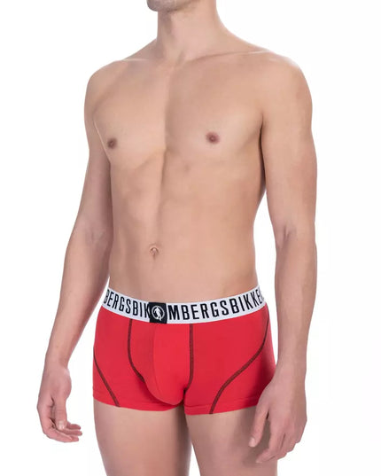 Bikkembergs Red Cotton Men's Underwear Trunk